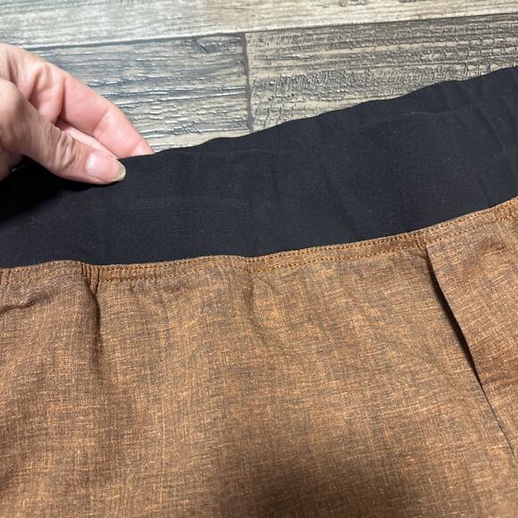 PrAna mens Large Hemp Vaha Yoga Climb Brown Straight Wide Leg Pants pull on - Picture 3 of 6